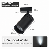 3.5W Adjustable Mini Magnetic Spotlight