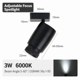 3W Zoomable Mini Magnetic Spotlight
