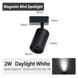 2W Adjustable Mini Magnetic Spotlight