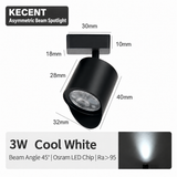 3W Asymmetric Mini Magnetic Spotlight