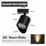 3W Asymmetric Mini Magnetic Spotlight