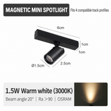 1.5W Single Head Mini Magnetic Spotlight