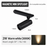 2W Single Head Mini Magnetic Spotlight
