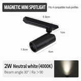 2W Single Head Mini Magnetic Spotlight