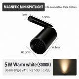 5W Single Head Mini Magnetic Spotlight