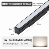 3W 300mm Mini Magnetic Floodlight Bar with Base