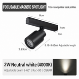 2W Zoomable Mini Magnetic Spotlight