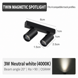 3W Double Head Mini Magnetic Spotlight